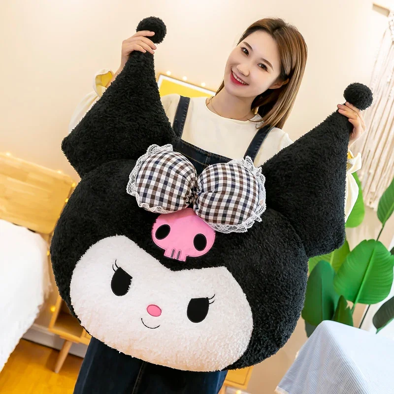 

85 см Большой размер Sanrio плюшевый бант Kuromi Melody плюшевая кукла супер мягкая набивная Подушка милая плюшевая игрушка подарок для детей на день рождения