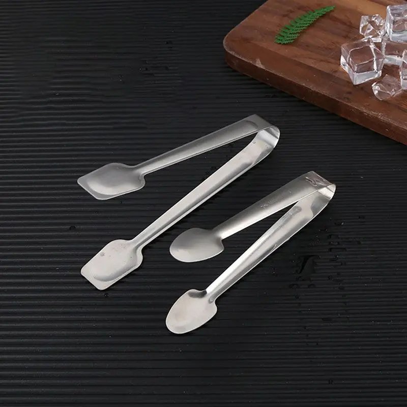 Ice Cube Tongs stainless steel tongs stainless steel food tongs Mini Coffee Tea Food Serving Tongs Clip Party Bar Stainless Steel Sugar Ice-Cube Picker Kitchen Accessories