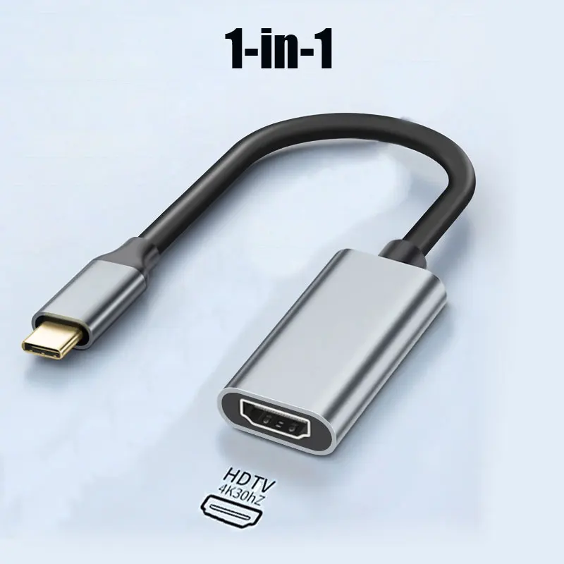 ตัวเลือกสินค้า USB-C 4K HDMI Hub ชาร์จเร็ว PD สำหรับ Macbook iPad Samsung