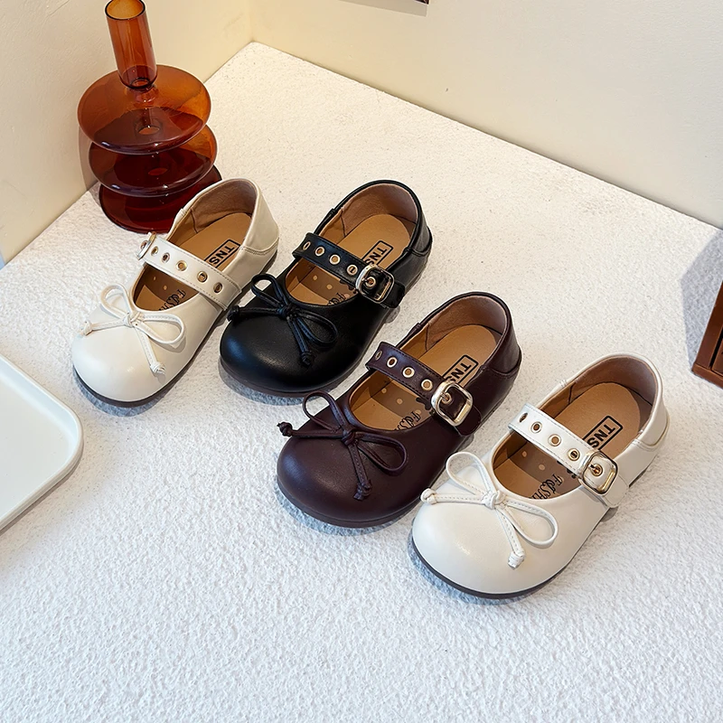 Girls PU Leather Ballet Flats Shoes Summer