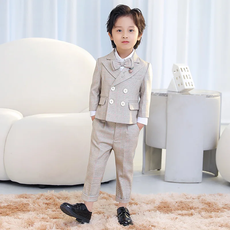 

Newborn boy's 1st birthday suit suit vest children's wedding performance party suit