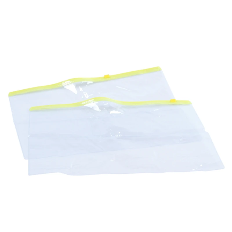 5 Pcs Clear Plastic Water Proof Pen A4 File Paper Ziplock Bags Folders CP 