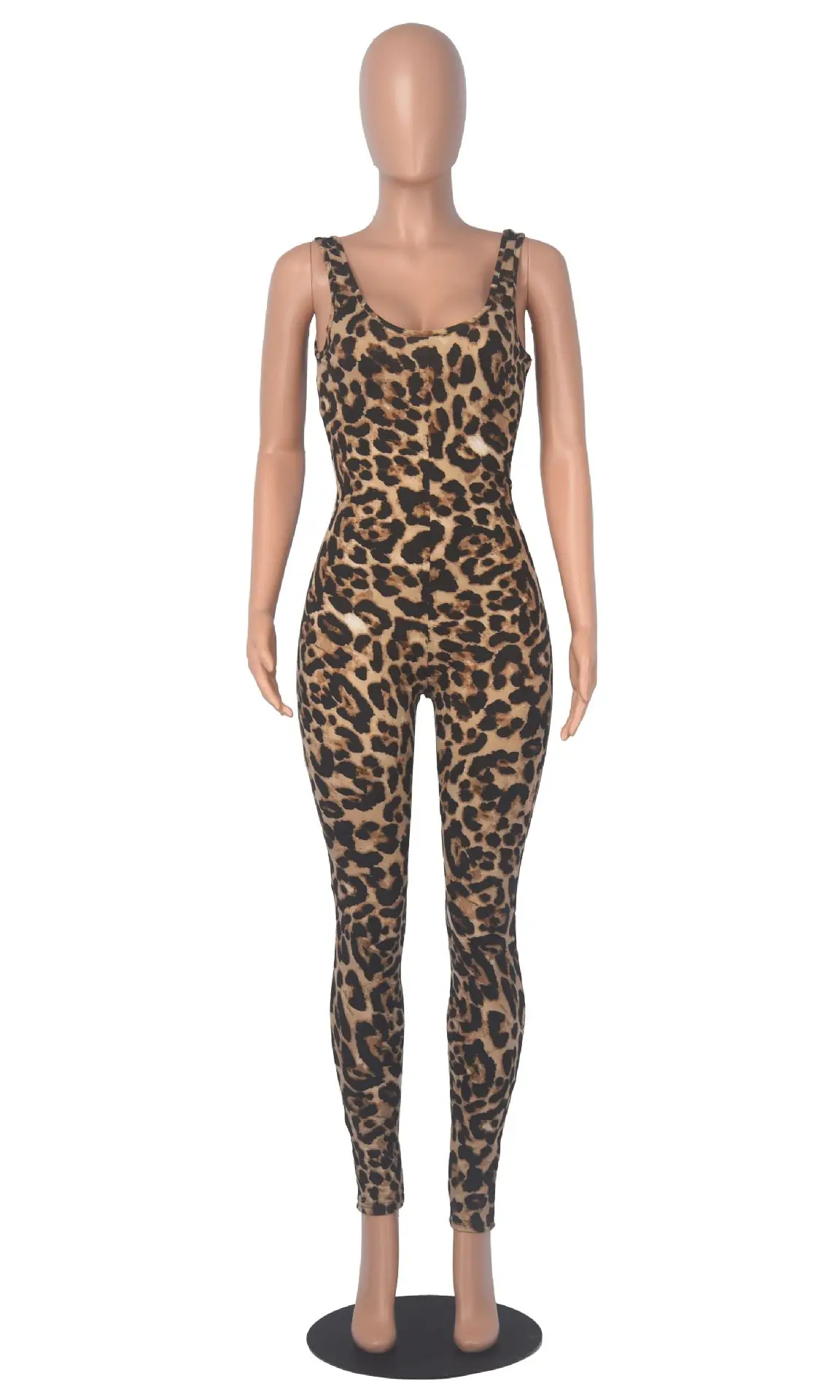 Szkzk-monos largos con estampado de leopardo o serpiente para mujer, ropa sin mangas Sexy para fiesta y Club nocturno, mono con pantalones
