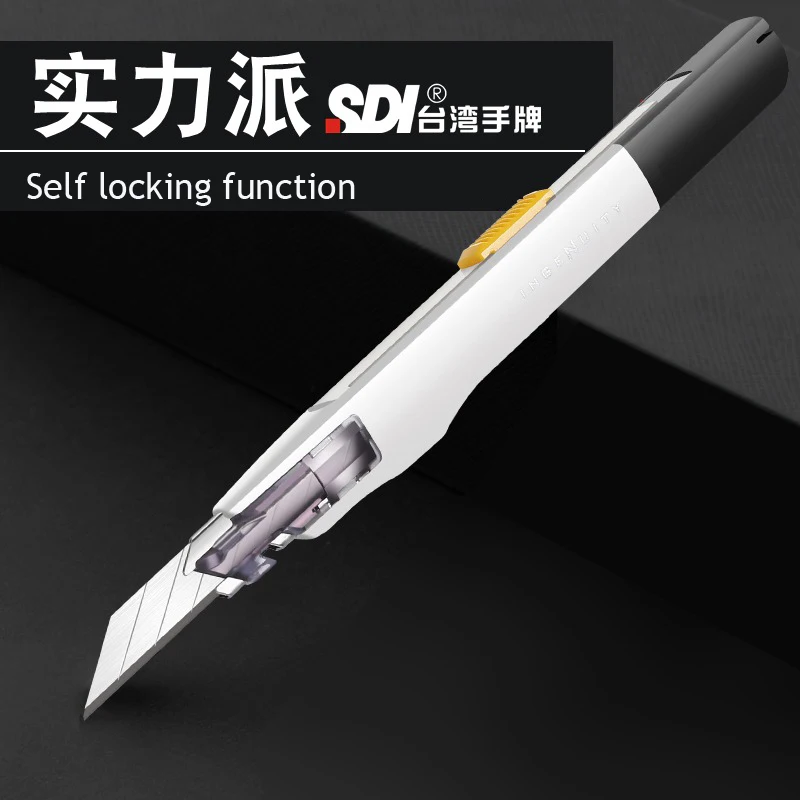 

SDI Small Box Cutter 30° Anti Shaking Paper Craft Knife Retractable Accurate Cutting Automatic Locking Safety Cutter Kawaii Tool