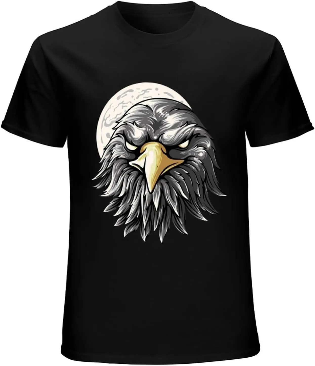 

Eagle Head with Moon Nature Lover's Vintage Wildlife T-Shirt
