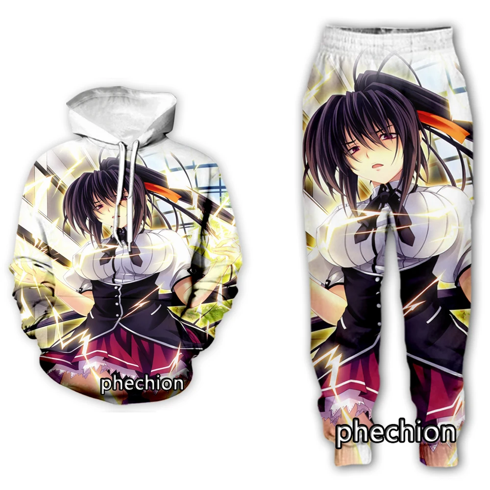 

phechion New Men/Women Cartoon Himejima Akeno 3D Print Clothing Long Sleeve Fashion Sweatshirt Hoodies Men Sport Long Pants P18