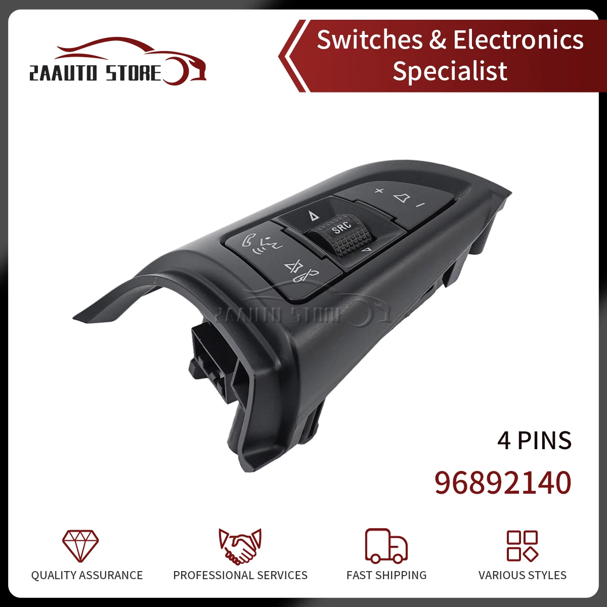 

Car Cruise Steering Wheel Control Switch Bluetooth Button 96892135 For Chevrolet Cruze 2009 2010 2011 2012 2013 2014