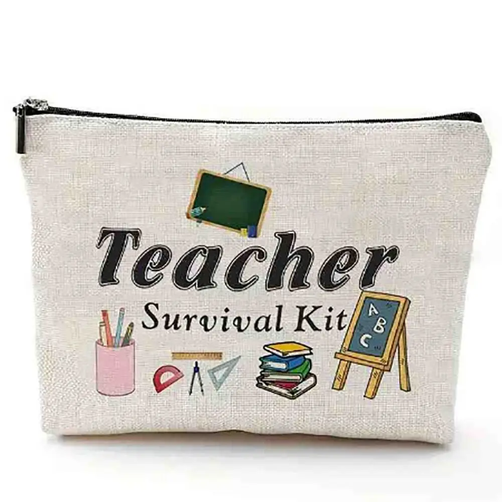 Teacher Survival Kit,Teacher Appreciation Gift, Graduation Gifts for Teachers, Waterproof Makeup Bag, High School makeup bags 2