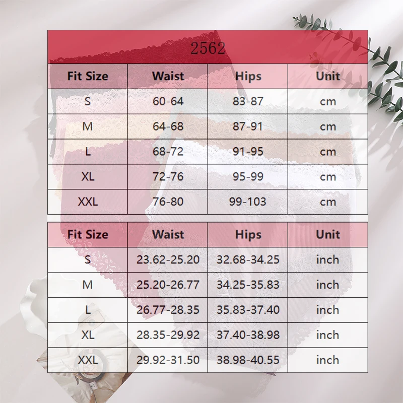 3PCS/Set Women Cotton Panties Lace Low Waist Briefs Trendy Patchwork Lace Intimate Underwear Stretch Comfortable Ladies Lingerie