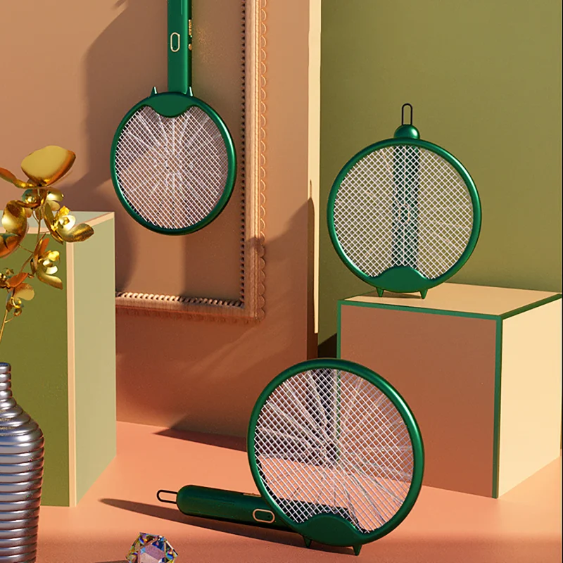 

Foldable Fly Swatter Electric Rechargeable Bug Zapper Racket Fly Swatter Repellent Lamp Mosquito Killer Trap for Home Bedroom