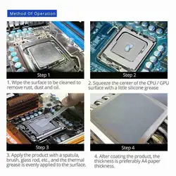 Pâte conductrice de chaleur en Silicone, refroidissement de Cpu, graisse thermique, Dissipation thermique I0e0 