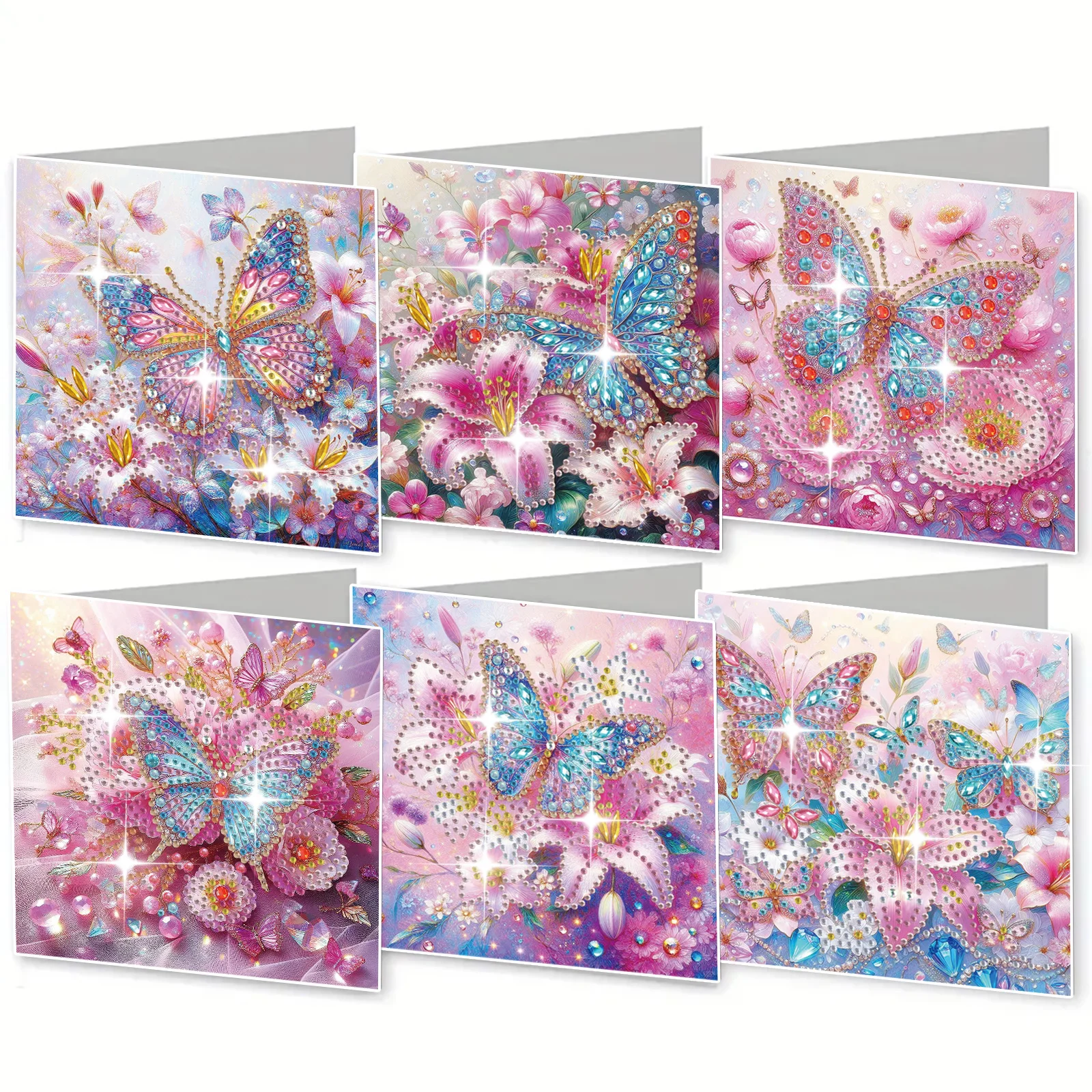 Diamond Painting Set 6-piece Butterfly-style