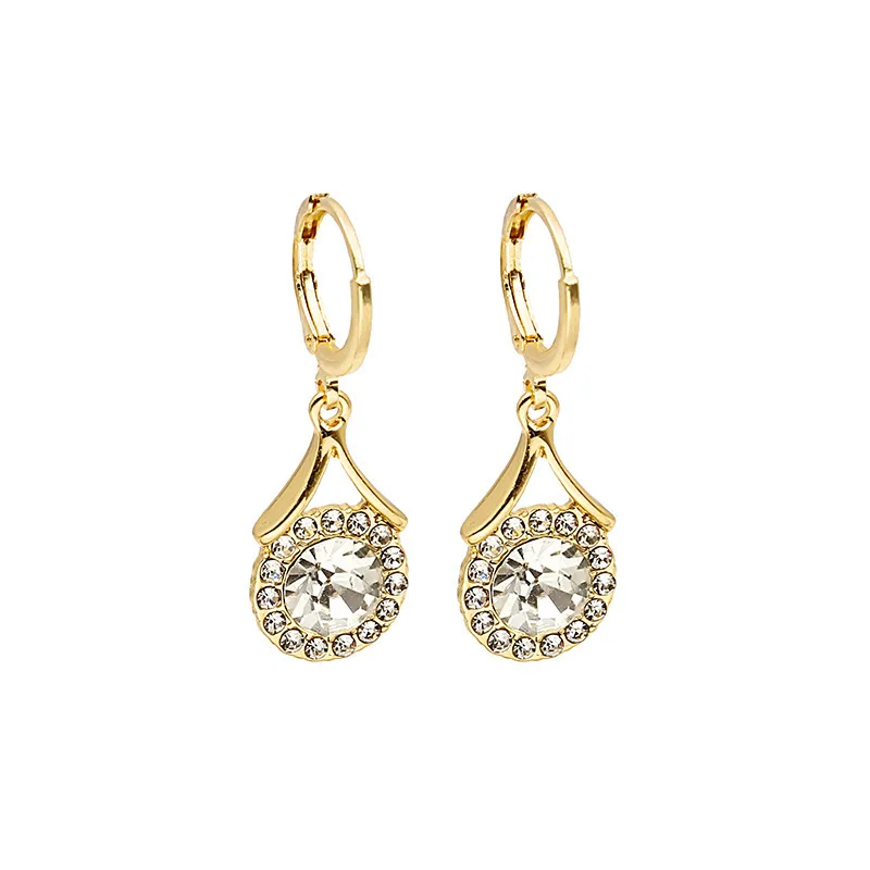 Zirkon Kristall Waterdrop Ohr Schnalle Tropfen Ohrringe für Frauen Koreanischen Stil Einfache Hochzeit Schmuck Trend Kreative Zubehör – Detail 5