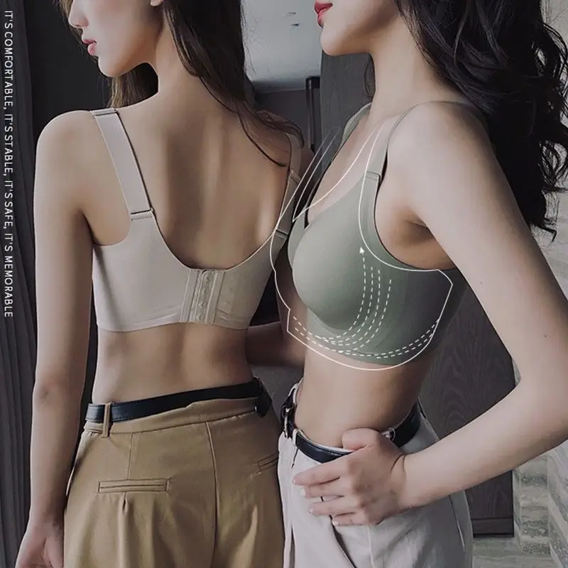 Seamless Underwear For Women Large Breasts Bras Sexy Padded Push-up Bralette Female Soft Support Sports Brassiere Intimates