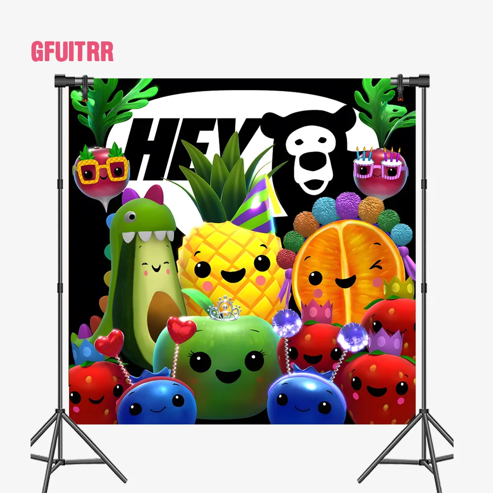 Gfuitrr Hey Bear Sensory Photography Fondale Boy Birthday Baby Shower Photo Background Party Decor Banner Photo Booth Background