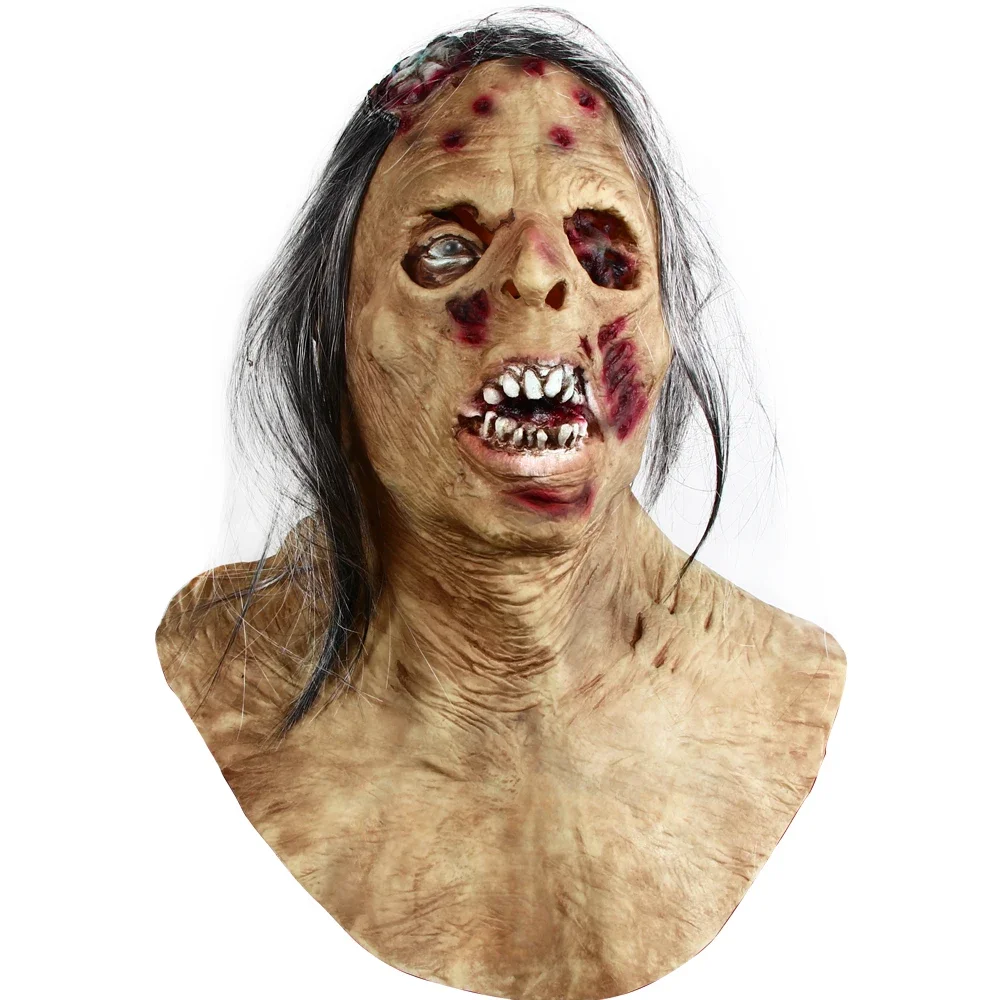 

Scary zombie latex mask haunted house role-playing mask Halloween adult party decoration props