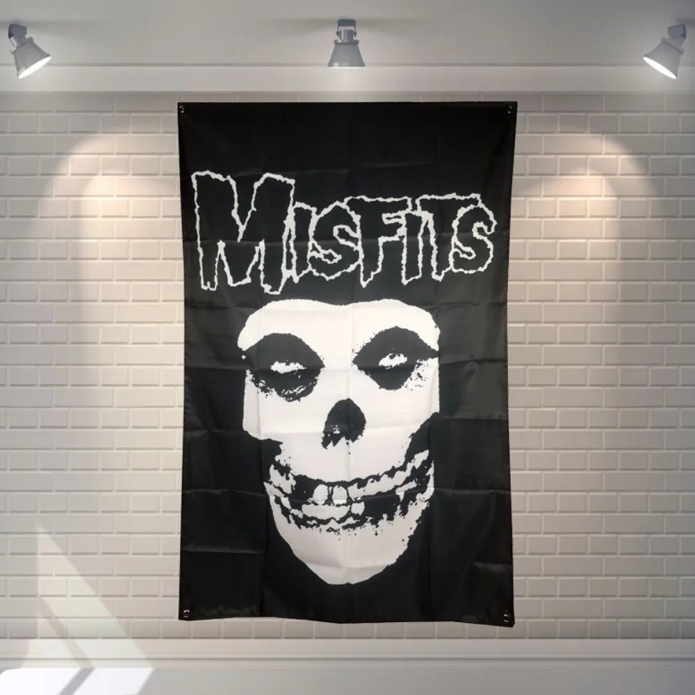 

"MISFITS" Rock and Roll Music Poster Wall Hanging Flag Death Metal Art Banner Wall Painting Music Studio Party Decor Tapestry