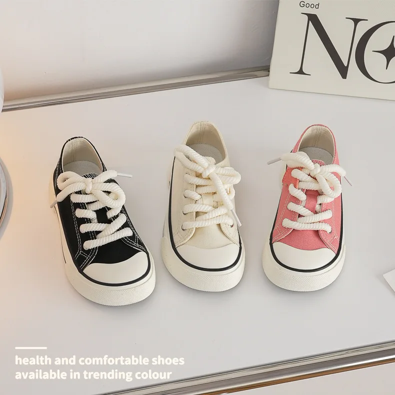 

Spring Autumn New Children's Casual Shoes Solid Color Kids Canvas Shoes Toddler Sports Shoes Fashion Sneakers Hot