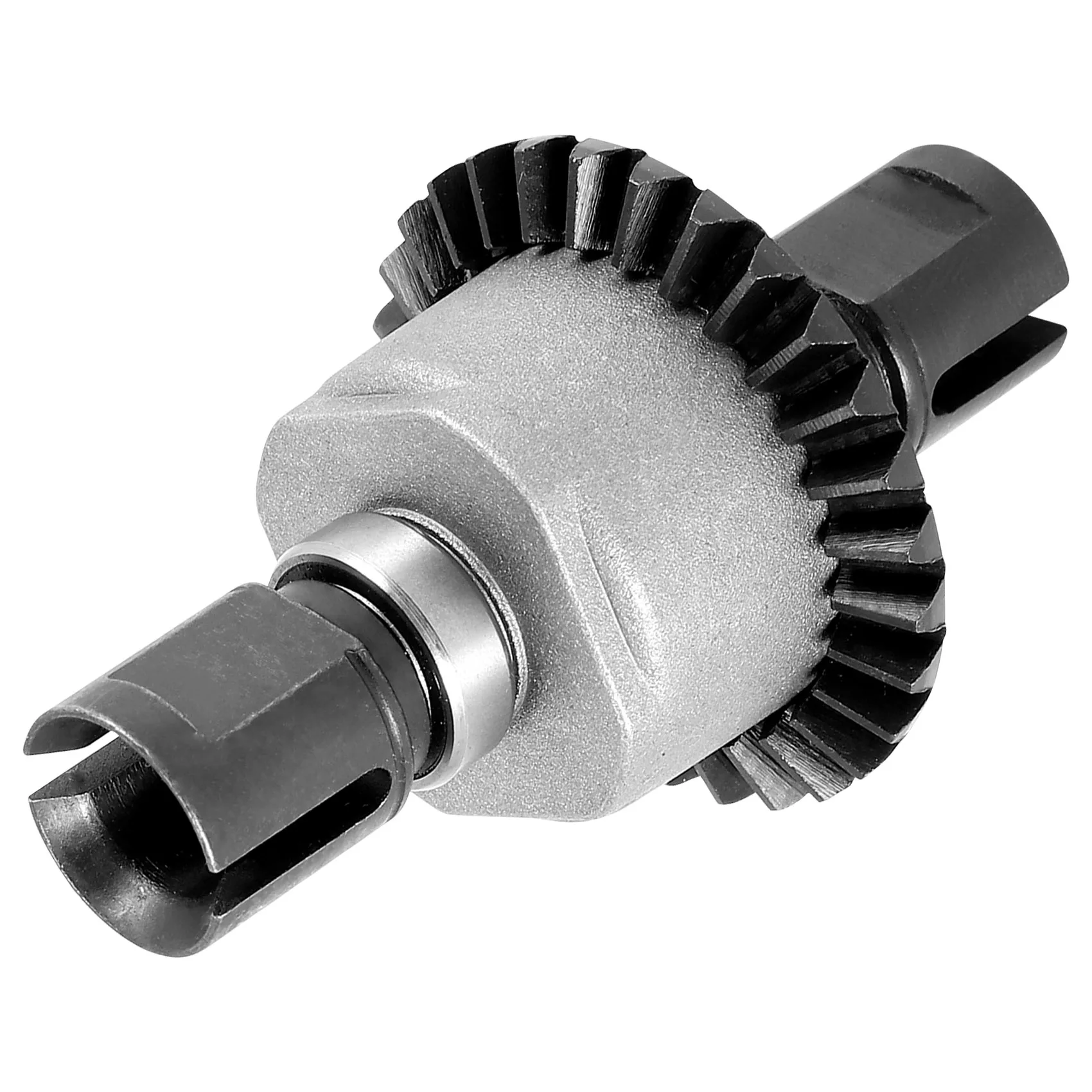 Kit différentiel métal pour voiture RC 1/8, montrant les roulements et le boîtier robuste.