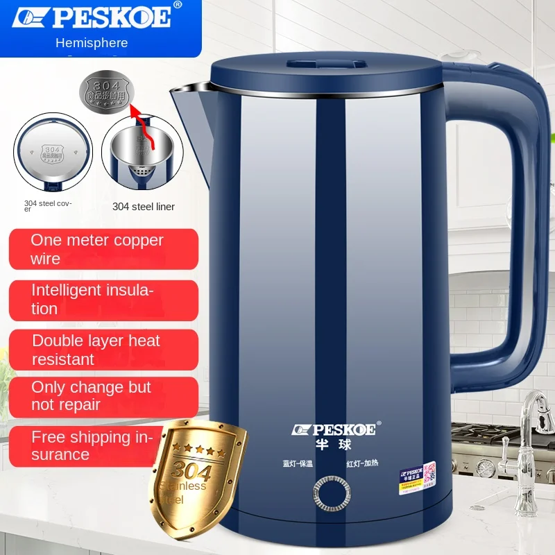 Household 304 Stainless Steel Intelligent Constant Temperature Electric Kettle Large-capacity Thermal Insulation Boiling k patch type thermocouple hole 6mm thermal resistance gasket type temperature sensor stainless steel shielding wire e type