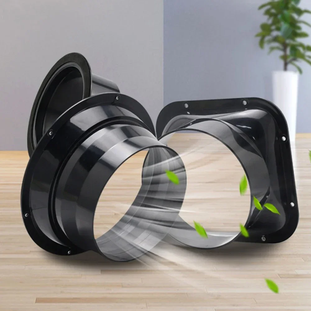 Duct Connector Hose Connector Air Ventilation Adapter Flange ABS Plastic For 100-250mm Dia Air Vent Connection Accessories