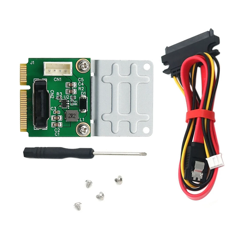 Hot sale MSATA to SATA 2.5 Inch Adapter Board with 2.0PH SATA to SATA7+15 Female Adapter Cable (5V Power)