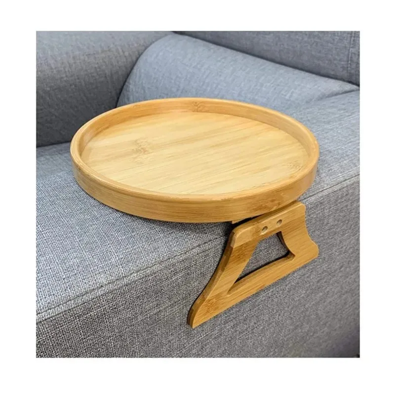 Sofa Armrest Tray Wooden Sofa Disc Foldable Cozy Armrest Tray