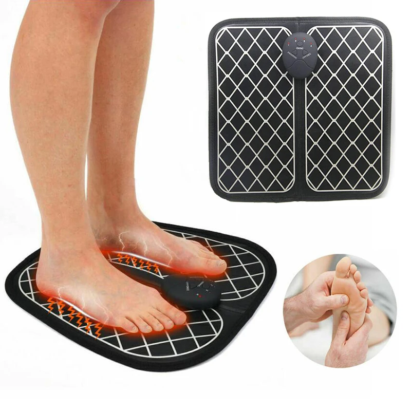 

ABS Physiotherapy Electric EMS Foot Massager Revitalizing Pedicure Tens Foot Vibrator Wireless Feet Muscle Stimulator Unisex