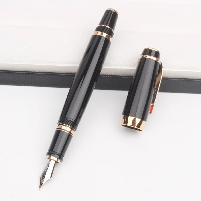 Bohemies Di Lusso Penna Stilografica Classica In Resina Nera Mb 4810 Penne A Inchiostro Per Scrittura Da Ufficio Placcate In Oro Con Diamante E Numero