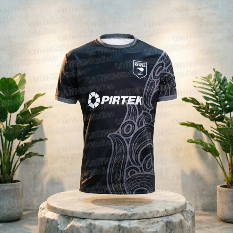 2026 Neuseeland Kiwis Heim- und Auswärts-Trainings-Rugbytrikot 2026 KIWI HOME JERSEY Familien-Partnerlook-T-Shirts Atmungsaktiv Bequem Weich