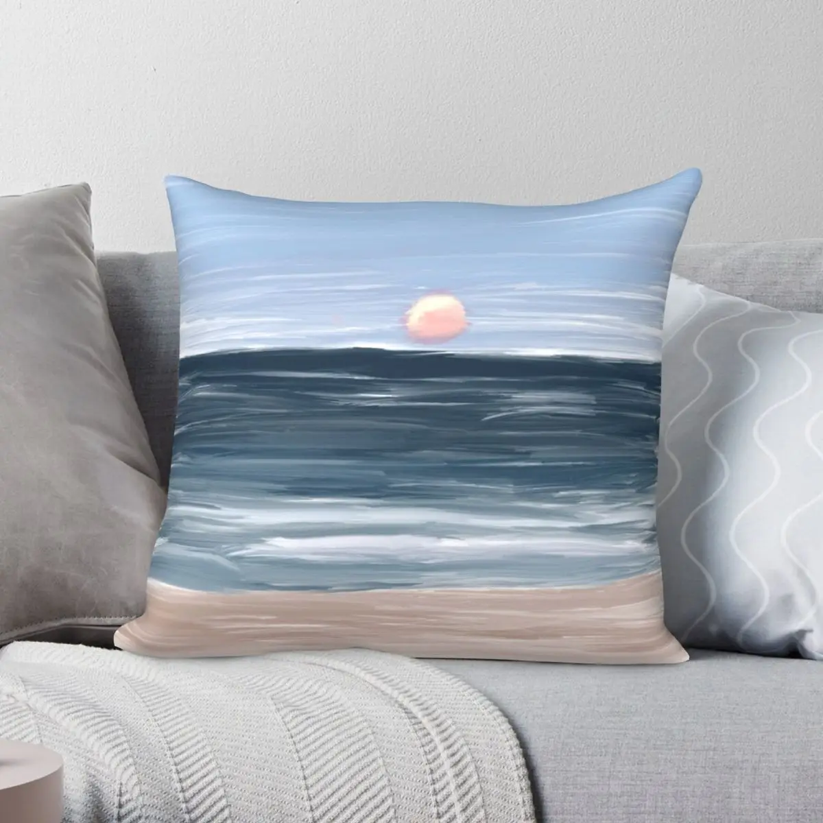 

Life Square Pillowcase Polyester Linen Velvet Creative Zip Decor Pillow Case Bed Cushion Cover 18"