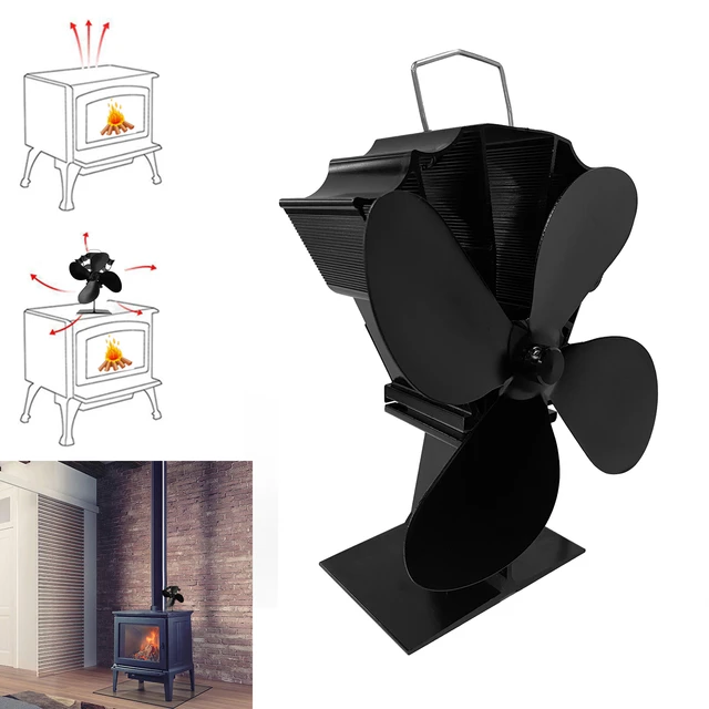 Heat Powered Stove Fan 4 Blades Hot Air Fan Quiet Fireplace Fan Wood  Burning Eco Fan Efficient Heat Distribution Thermal Fan - AliExpress