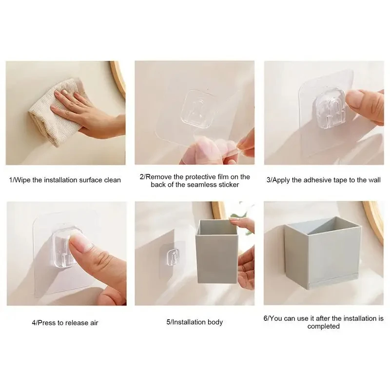 1/2PCS Wall Mounted Storage Rack Punch-free TV Air Conditioner Remote Control Mobile Phone Storage Box Debris Storage Holders