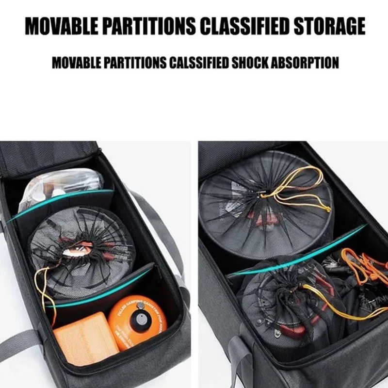 Outdoor Camping Gas Tank Storage Bag Large Capacity Travel Tableware Cookware Organizer