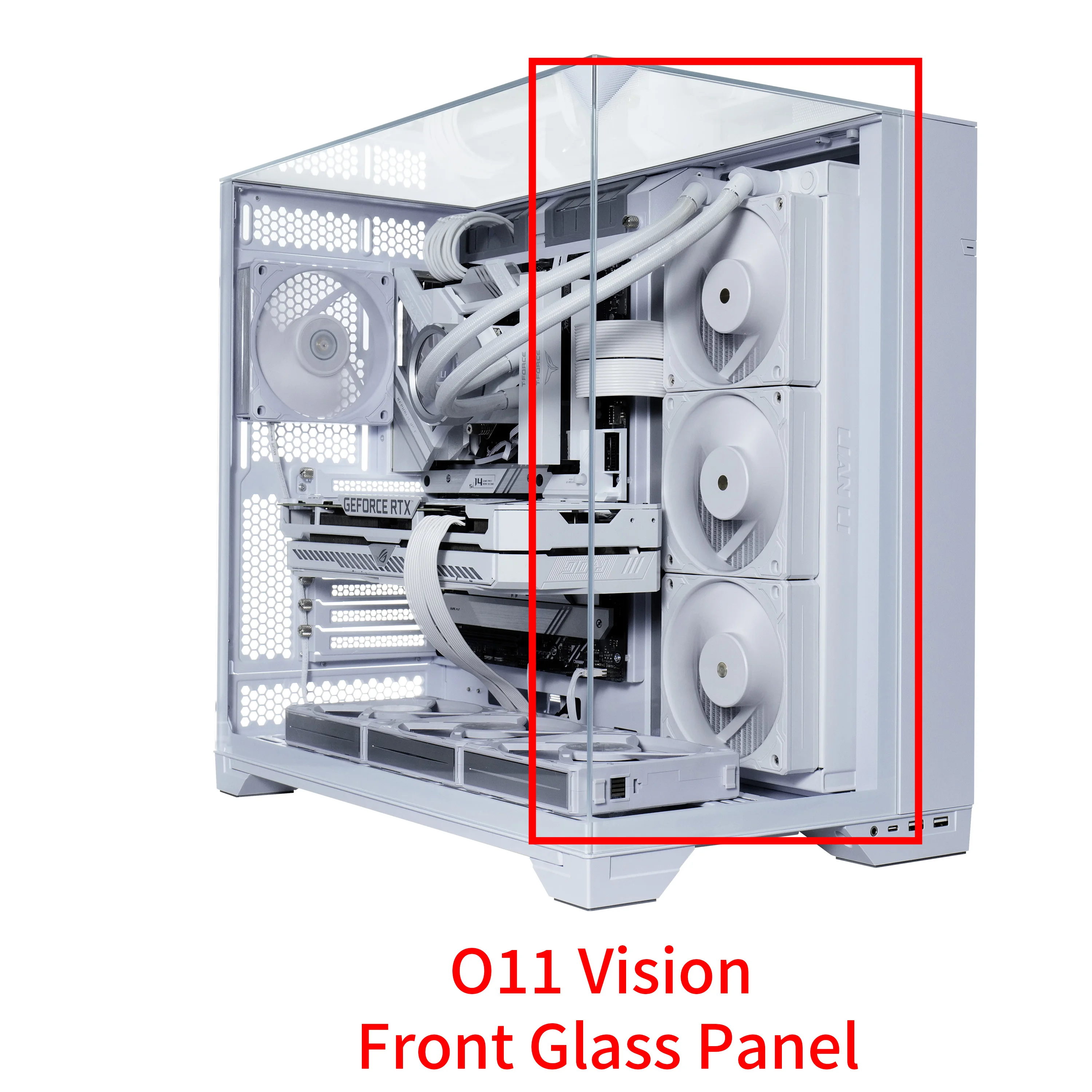 Lian-Li O11 Vision Front Glass Panel(White)