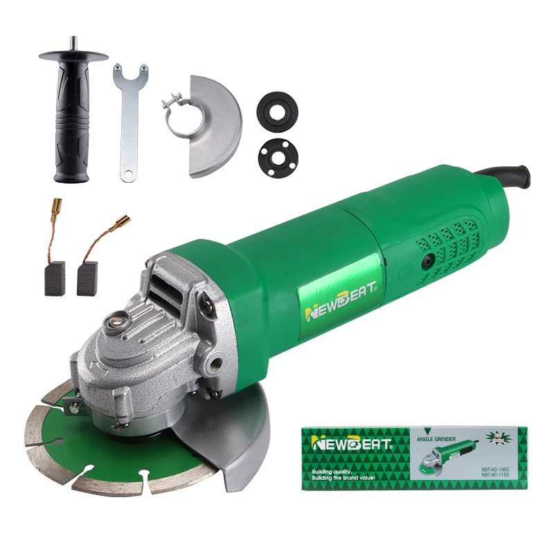

Newbeat 1000W NBT-AG-100G Cutting Angle Grinder Cutting Pipesin Boiler Trigger Green 100MM 11800R/MIN 110v 220v