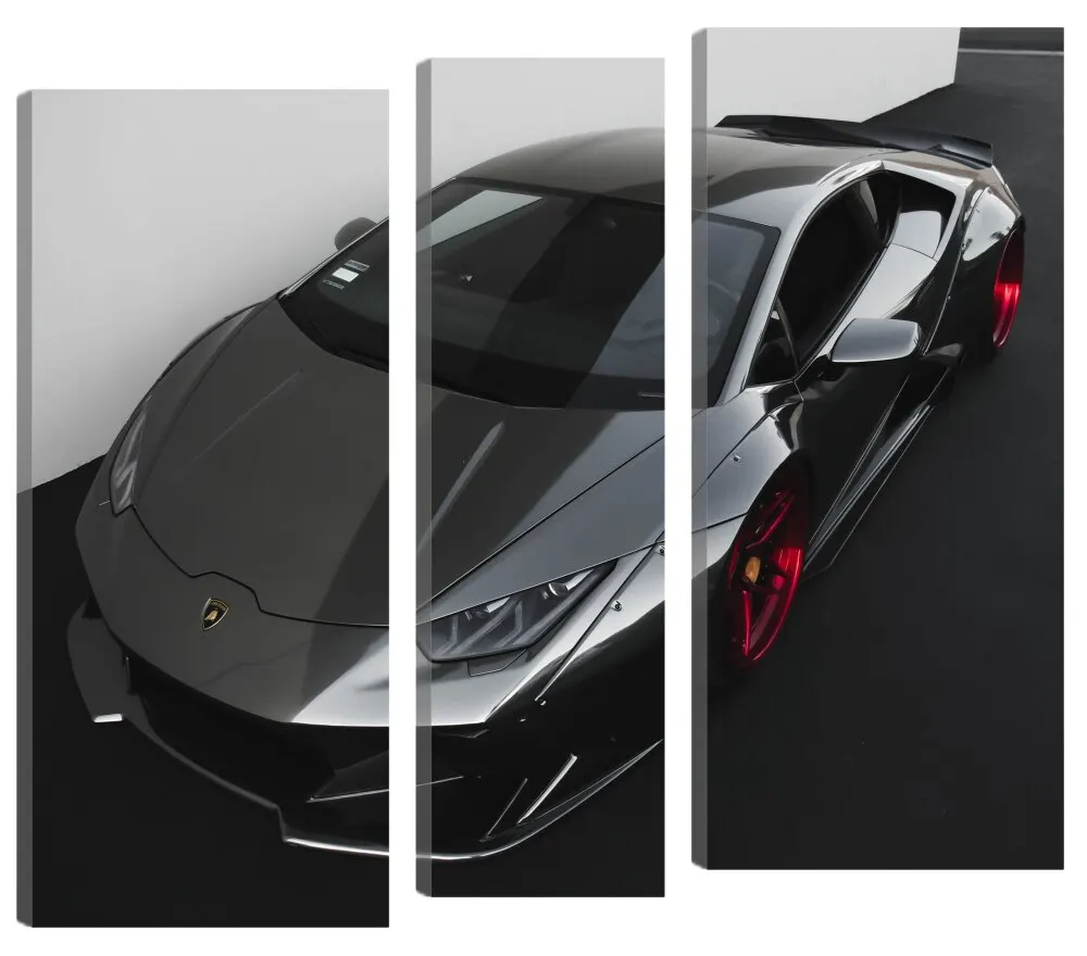 Модульная картина Автомобиль lamborghini. В спальню, гостиную, зал, детскую. PR-1000 . Натуральный холст