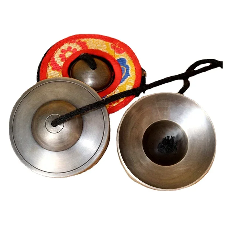 

Nepal Bass Tinkle Bell Handmade Cymbals Tingsha Bells with Bag Meditation Tools Buddhist Supplies Tantric Orff Instruments Gifts
