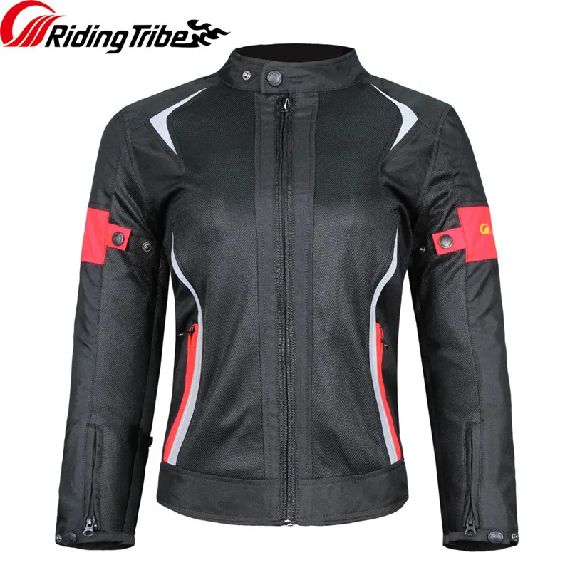 Woman Lady Girl Motorcycle Jacket Summer Breathable Motorbike Armor Coat with 5pcs Protective Pads and Waterproof Liner JK-52 Motorcycle Jacket Motorcycle Armor Motorcycle Clothing