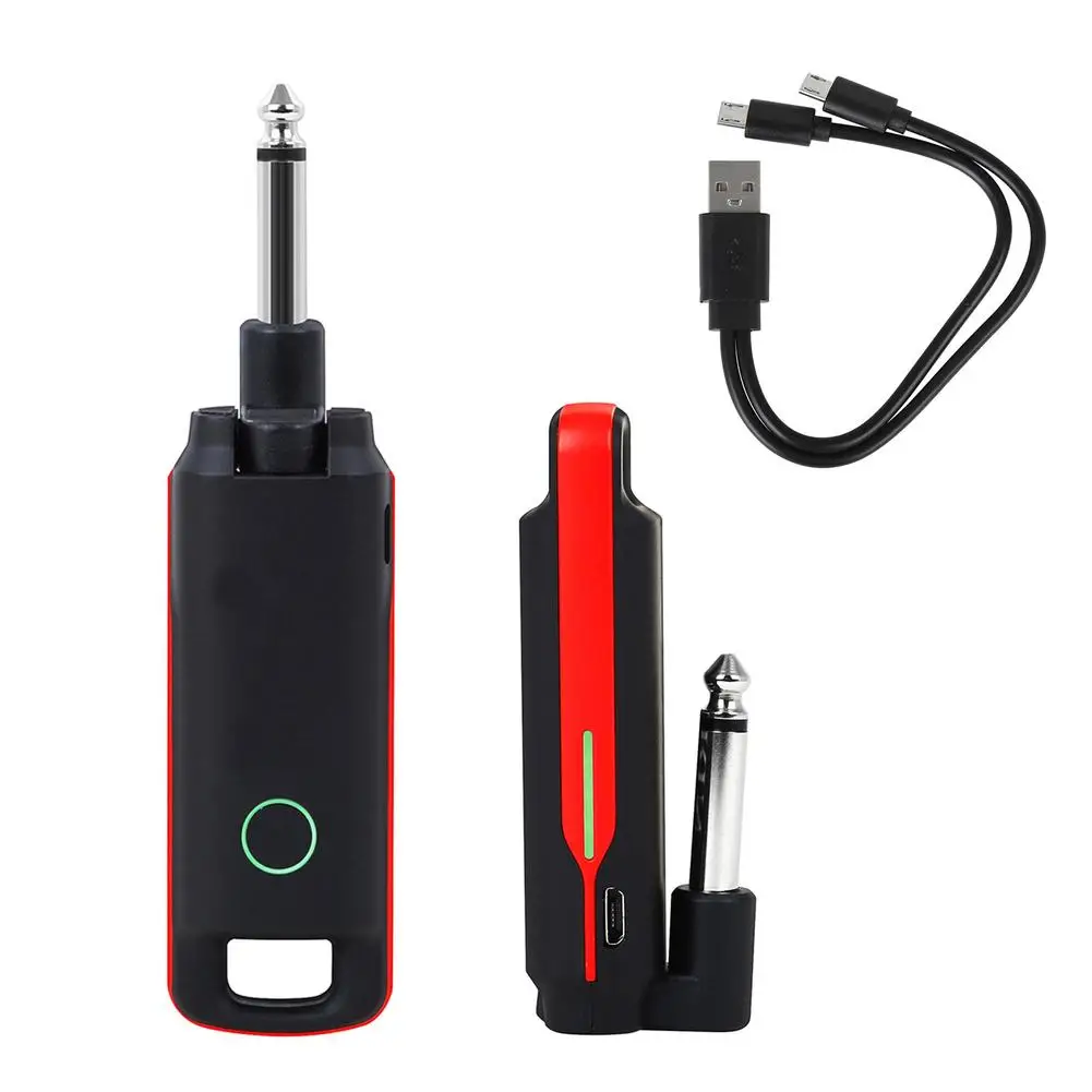

Guitar Wireless System Wireless Audio Transmitter Receiver 6.35mm Interface Plug Play Transceiver for Acoustic Guitar