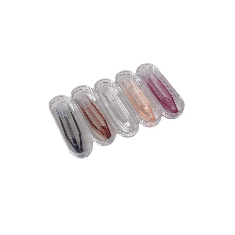 Contact Lens Handling Tweezers Set - Transparent Large & Small Clamp Rods