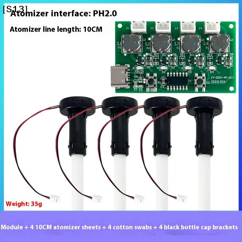Four Spray Humidifier Type-C USB Mini Humidifier DIY Kits Mist Maker And Driver Circuit Board Atomizer Sheet With Stand[Q]Q@ 1