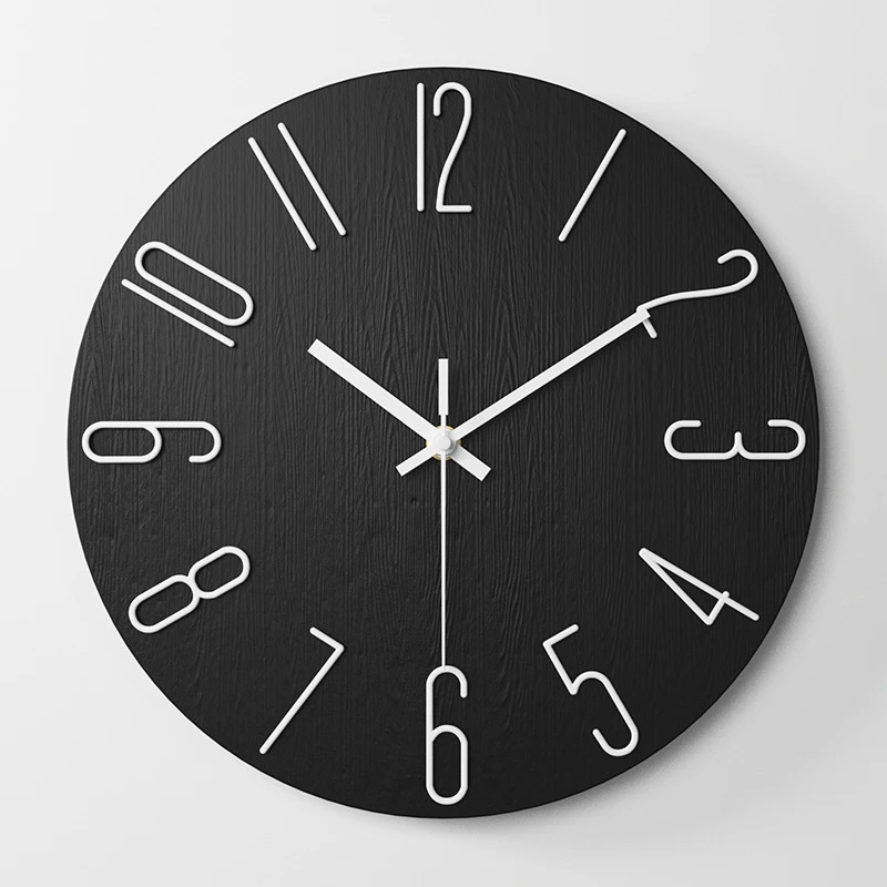 Elegant White 12-Inch Decorative Wall Clock