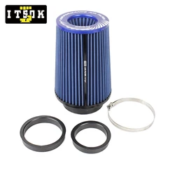 High-Performance Universal Racing Air Filter - High Flow Cold Air Intake (Blue)