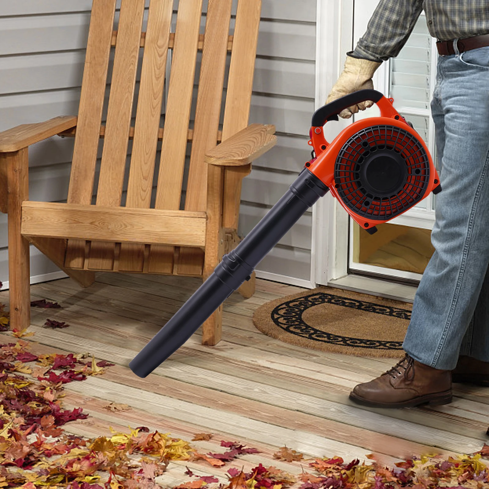 25.4cc 2-Stroke Gas Powered Leaf Blower Handheld Gas Blower 4.59ft&sup3;/h air blower electric blower