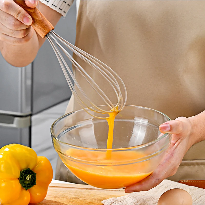 New 12pcs Khaki Silicone Kitchenware Utensils Set Non-stick Cookware  Spatula Egg Beaters Wooden Handle Kitchen Cooking Tool Set - Cooking Tool  Sets - AliExpress