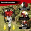 1900W Gasoline Pile Driver 52cc 2 Stroke Engine Post Driver Air Cooling Single-cylinder Petrol Garden Fencing Push Pile Tool 3