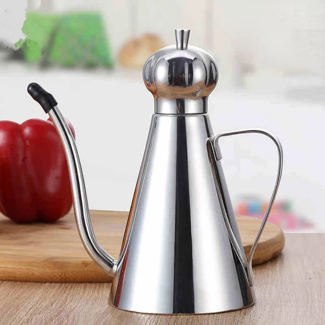 Contenitore per la conservazione dei condimenti Dispenser per aceto di olio d'oliva in acciaio inossidabile Bottiglie per condimenti per condimenti Accessori da cucina 1
