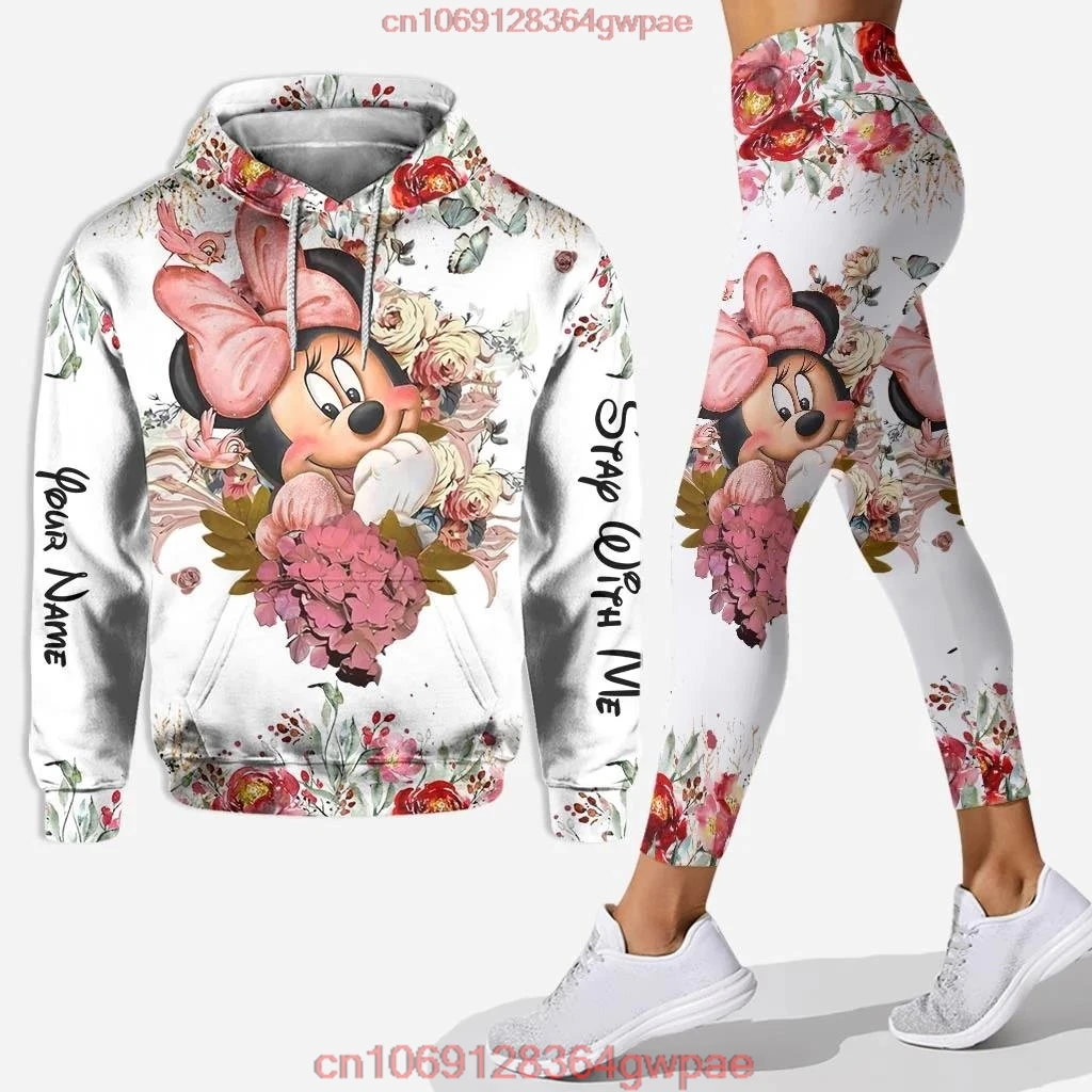 Custom Name Minnie Mickey 3D Women's Hoodie and Leggings Suit