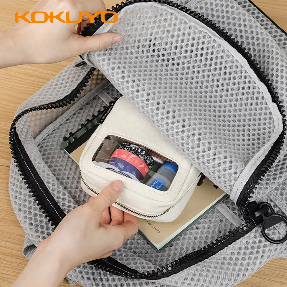 KOKUYO 창문형 펜 가방, 작은 스페셜 시리즈, 연필 케이스, 화장품 가방, 연필 파우치, 학교 가방, 귀여운 문구, 1PC